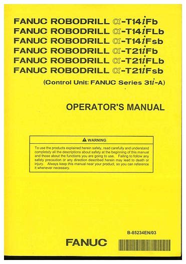 Fanuc robodrill a t14 i manual. - Zexel injector pump repair electronic manual.